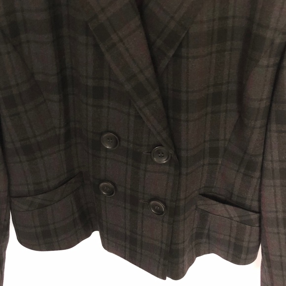 Express Pant Suit. Black/Gray Plaid Size 8 - Picture 8 of 16